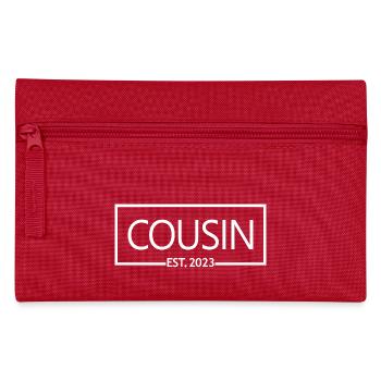 Cousin Est. 2023, Cousin To Be Pregnancy Reveal - Trousse - rouge - Devant