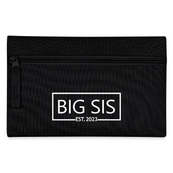 Big Sis Est. 2023 Pregnancy Promoted To Big Sister - Pencil Case - black - Front