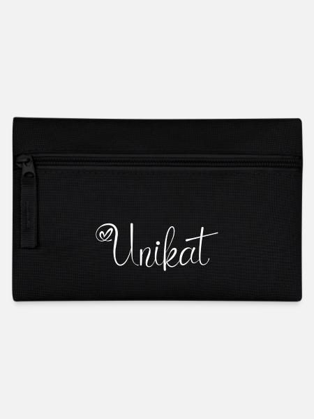 Unikat Weiß - Federtasche - Schwarz