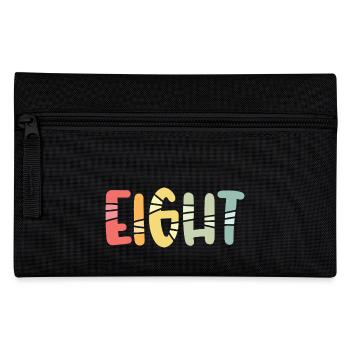 Eight - 8 Years Old Birthday, 8 Year Anniversary - Pencil Case - black - Front