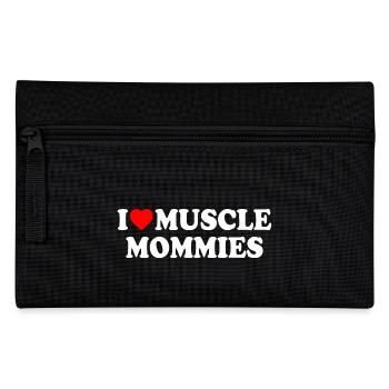 I love muscle mommies - Pencil Case - black - Front