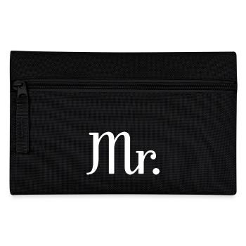 Mr. Matching Couple Engagement Wedding Honeymoon - Pencil Case - black - Front