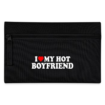 i love my hot boyfriend - Pencil Case - black - Front