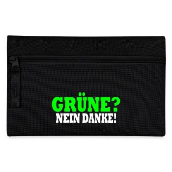 grüne nein danke - Federtasche - Schwarz - Vorne