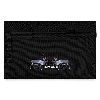 Lapland reindeer pair with text motifs - Pencil Case - black - Front