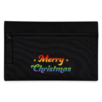 LGBTQI Rainbow Merry Christmas Starlet - Pencil Case - black - Front