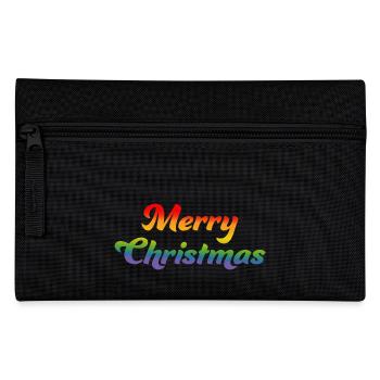 LGBTQI Rainbow Merry Christmas - Pencil Case - black - Front