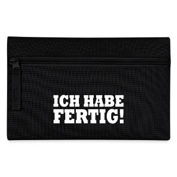 Ich habe fertig - Federtasche - Schwarz - Vorne