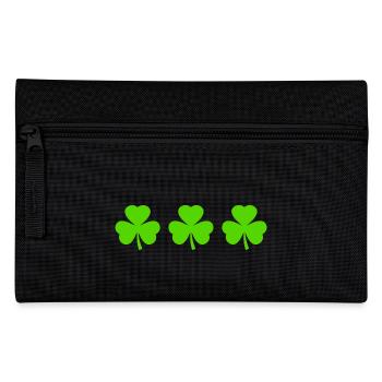 Irland kleeblatt Kleeblätter - Federtasche - Schwarz - Vorne