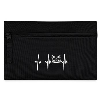 Heartbeat for holidays Sea and palm trees - Pencil Case - black - Front