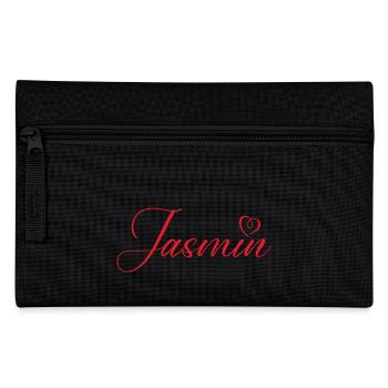 Jasmin Name Heart - Pencil Case - black - Front