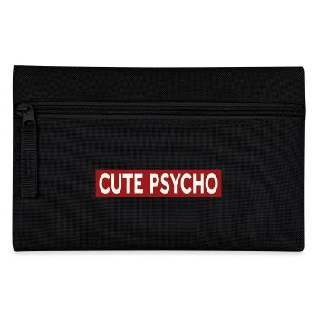CUTE PSYCHO - Pencil Case - black - Front