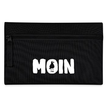 Moin mit Möwe - Federtasche - Schwarz - Vorne