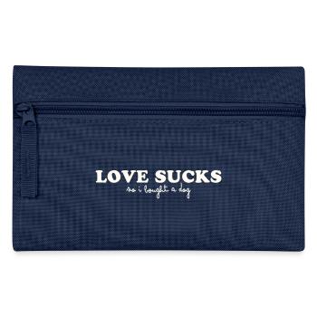LOVE SUCKS - SO I BOUGHT A DOG - Pencil Case - light blue - Front