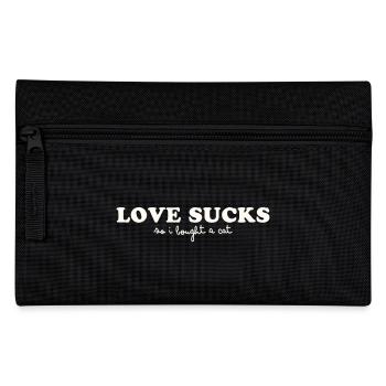 LOVE SUCKS - SO I BOUGHT A CAT - Federtasche - Schwarz - Vorne