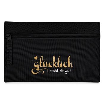 Glücklich steht dir gut - Federtasche - Schwarz - Vorne