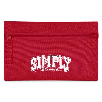 Bénissez simplement Inspirant Reconnaissant Positif - Trousse - rouge - Devant