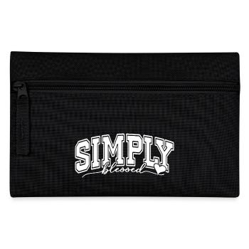 Simply Bless Inspirational Grateful Positive - Pencil Case - black - Front