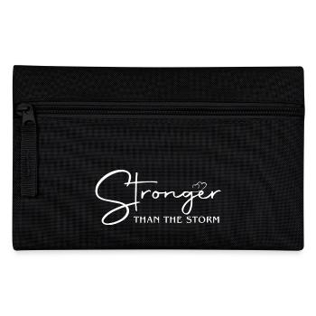 Stronger Than The Storm Heart Motivation - Pencil Case - black - Front