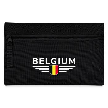 Ich liebe Belgien Design T-Shirt Outfit - Federtasche - Schwarz - Vorne