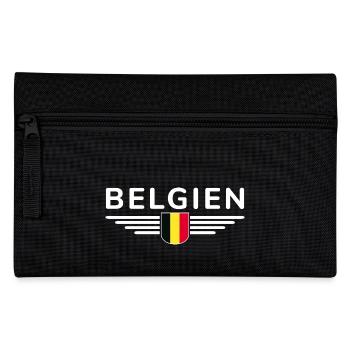 Ich liebe Belgien Design T-Shirt Outfit - Federtasche - Schwarz - Vorne