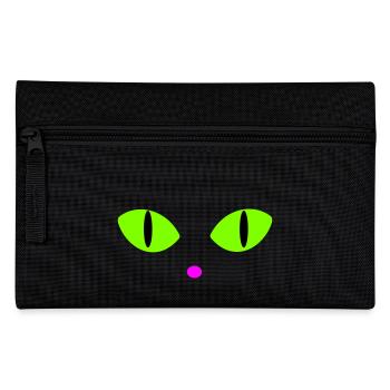 Green Cat's Eyes - Pencil Case - black - Front