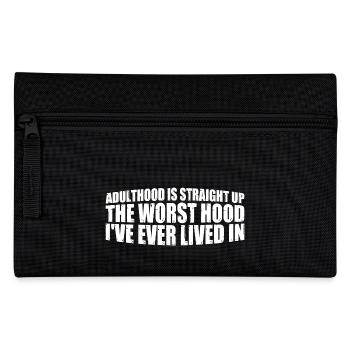 Adulthood The Worst Hood I've Lived In 4 - Federtasche - Schwarz - Vorne