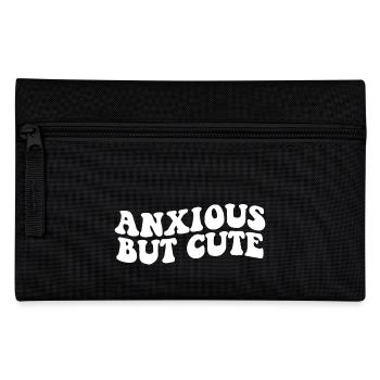 Anxious But Cute Anxiety Fighter Fun - Pencil Case - black - Front