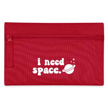 I Need Space Explore Planet Sciene Astronaut - Federtasche - Rot - Vorne