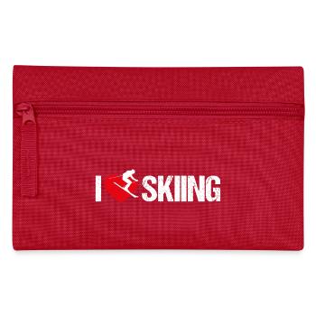I love skiing - Federtasche - Rot - Vorne