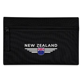 Ich liebe Neuseeland, Eleganz Stil Design T-Shirt - Federtasche - Schwarz - Vorne