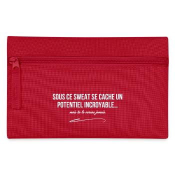 Unter diesem Sweatshirt verbirgt sich unglaubliches Potenzial - Federtasche - Rot - Vorne