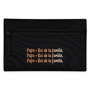 papa père papou humour blague cadeau - Trousse - noir - Devant