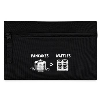 Pfannkuchen über Waffeln - Federtasche - Schwarz - Vorne
