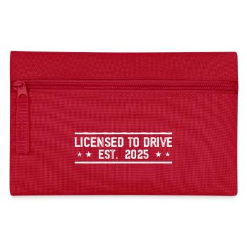 New Driver 2025 Teen Boys Male Driver License - Pencil Case - red - Front