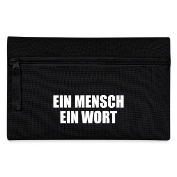 ein mensch ein wort - Federtasche - Schwarz - Vorne