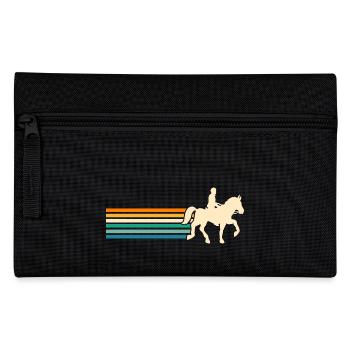 Reiten Pferde - Federtasche - Schwarz - Vorne
