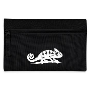 Little Chameleon Dragon with Curled Tail - Pencil Case - black - Front