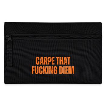 Carpe that fucking diem Genieße den nahen Moment - Federtasche - Schwarz - Vorne