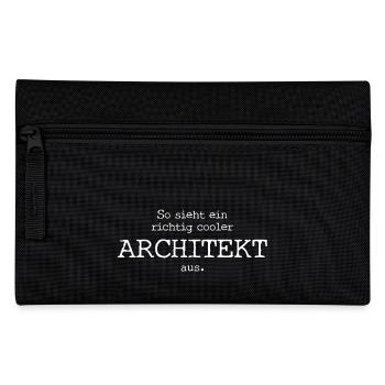 So sieht ein richtig cooler Architekt aus - Spruch - Federtasche - Schwarz - Vorne