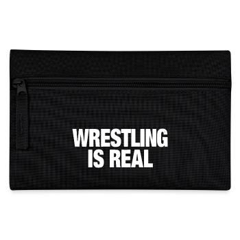 Wrestling is Real Pro Wrestling Wrestlers Fans - Pencil Case - black - Front