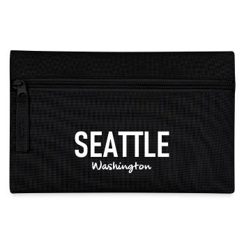 Seattle - Washington - USA - United States of America - Pencil Case - black - Front