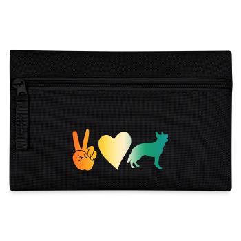 Hund Deutscher Schäferhund - Federtasche - Schwarz - Vorne