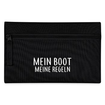 Mein Boot - Meine Regeln - Skipper - Kapitän - Federtasche - Schwarz - Vorne