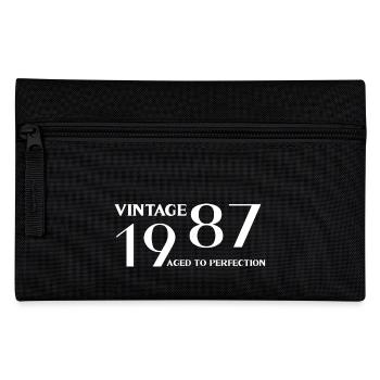 Jahrgang 1987 bis zur Perfektion gealtert - Federtasche - Schwarz - Vorne
