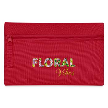 Blumige Vibes - Federtasche - Rot - Vorne