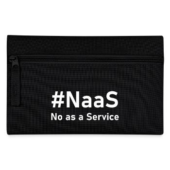 #NaaS – No as a Service | Lustiger IT-Spruch für N - Federtasche - Schwarz - Vorne