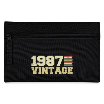 1987 Geburtstagsgeschenk 1987 Jahrgang 1987 Geschenk - Federtasche - Schwarz - Vorne