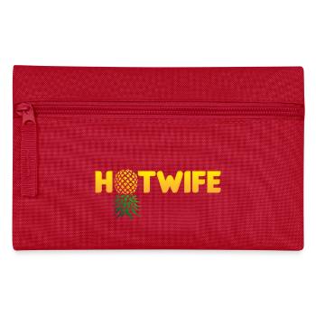 Hotwife Auf dem Kopf Stehende Ananas Swinger Heiße Ehefrau - Federtasche - Rot - Vorne