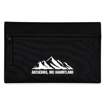 Erzgebirge Mundart - Federtasche - Schwarz - Vorne